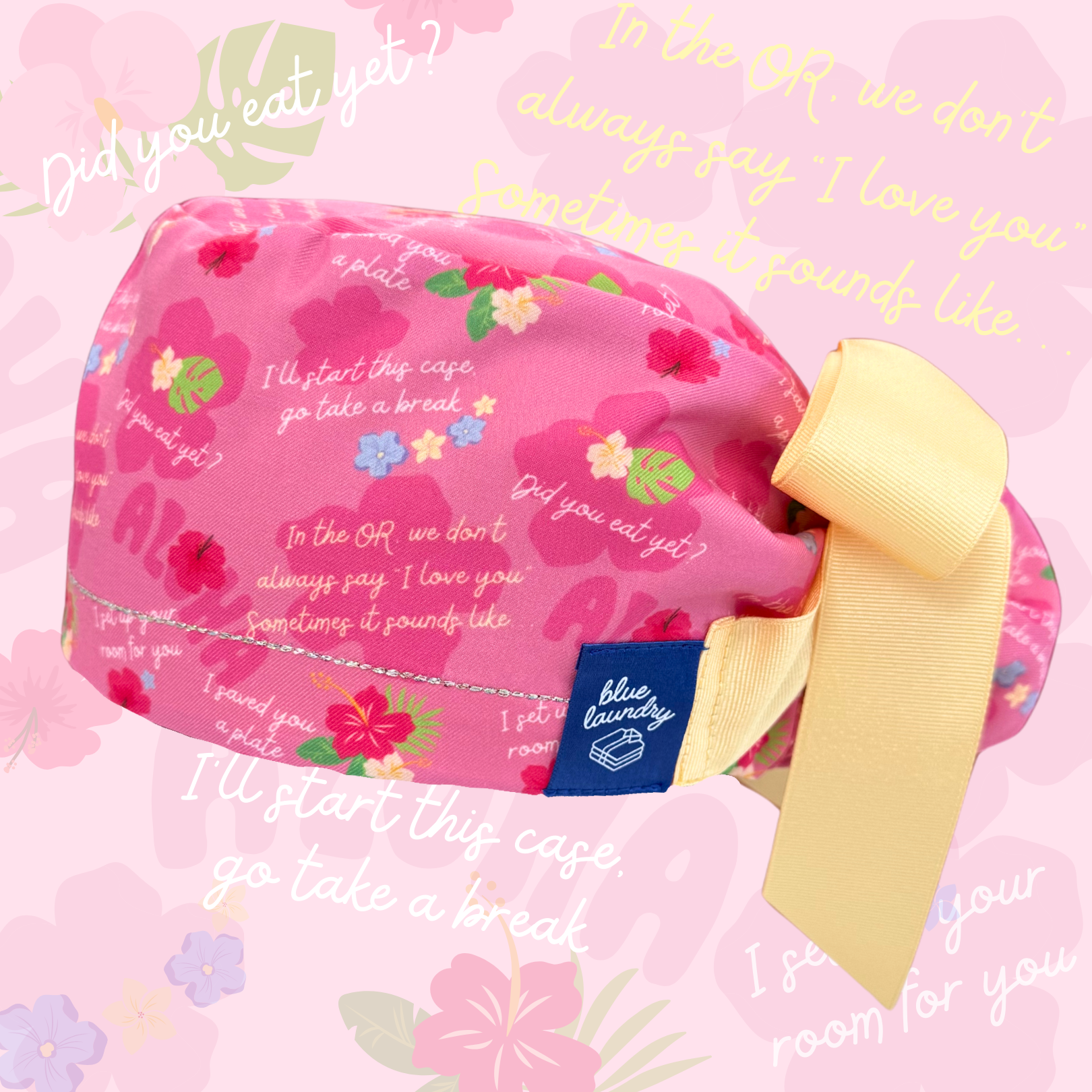 Aloha in the OR 🌺 - Surgery Themed Satin Lined Hat