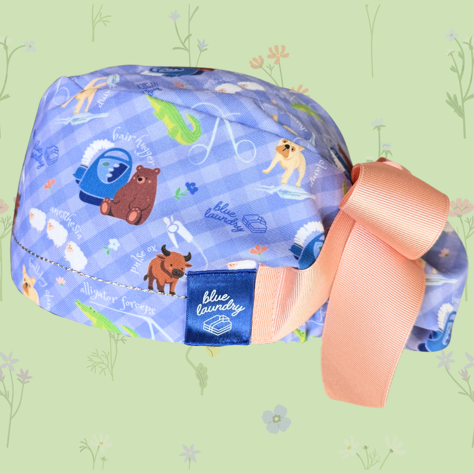 Animals in the OR π» - Satin Lined Scrub Hat for surgeons, nurses, anesthesiologists, CRNAs