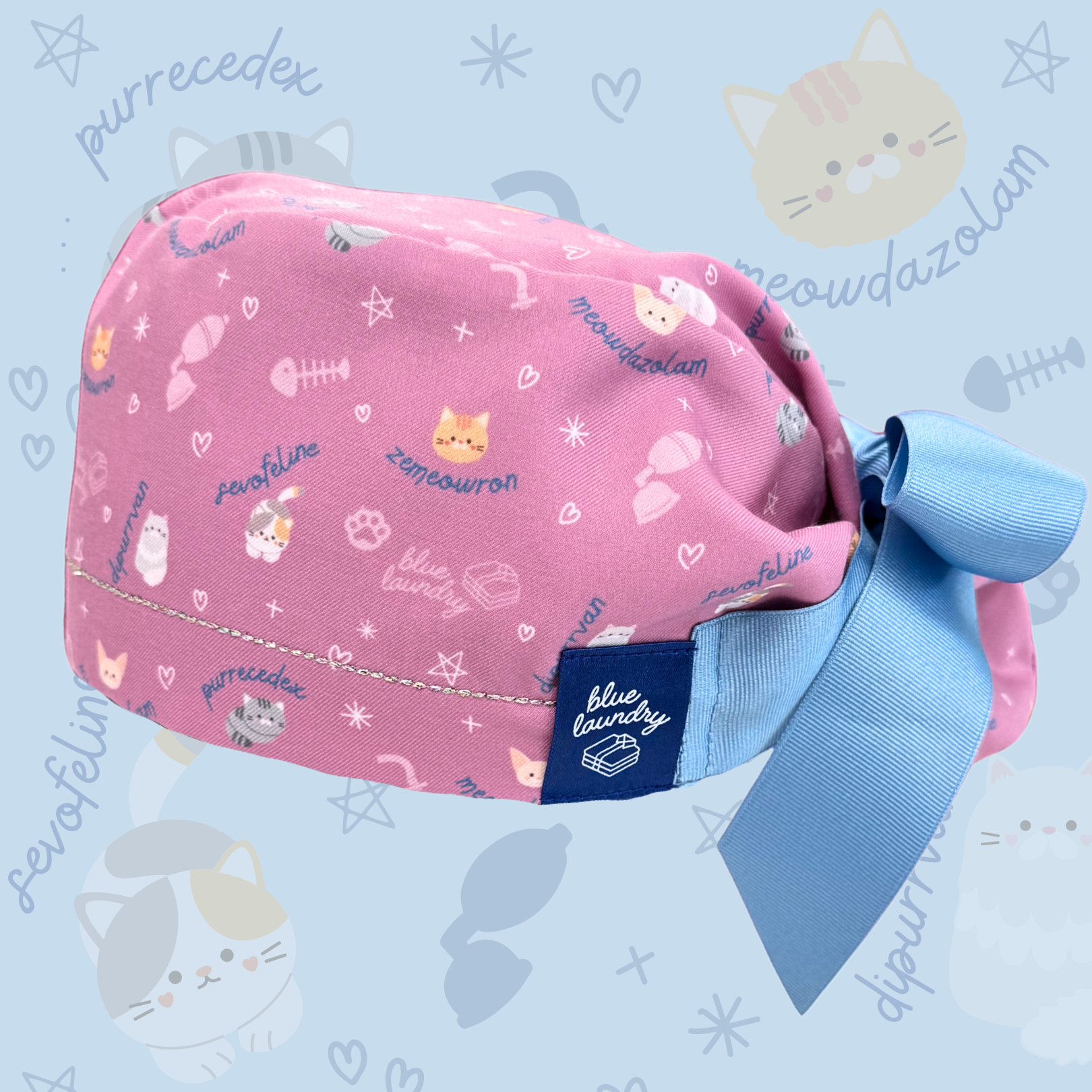 Meowdazolam π± - Satin Lined Hat for Anesthesiologists, CRNAs