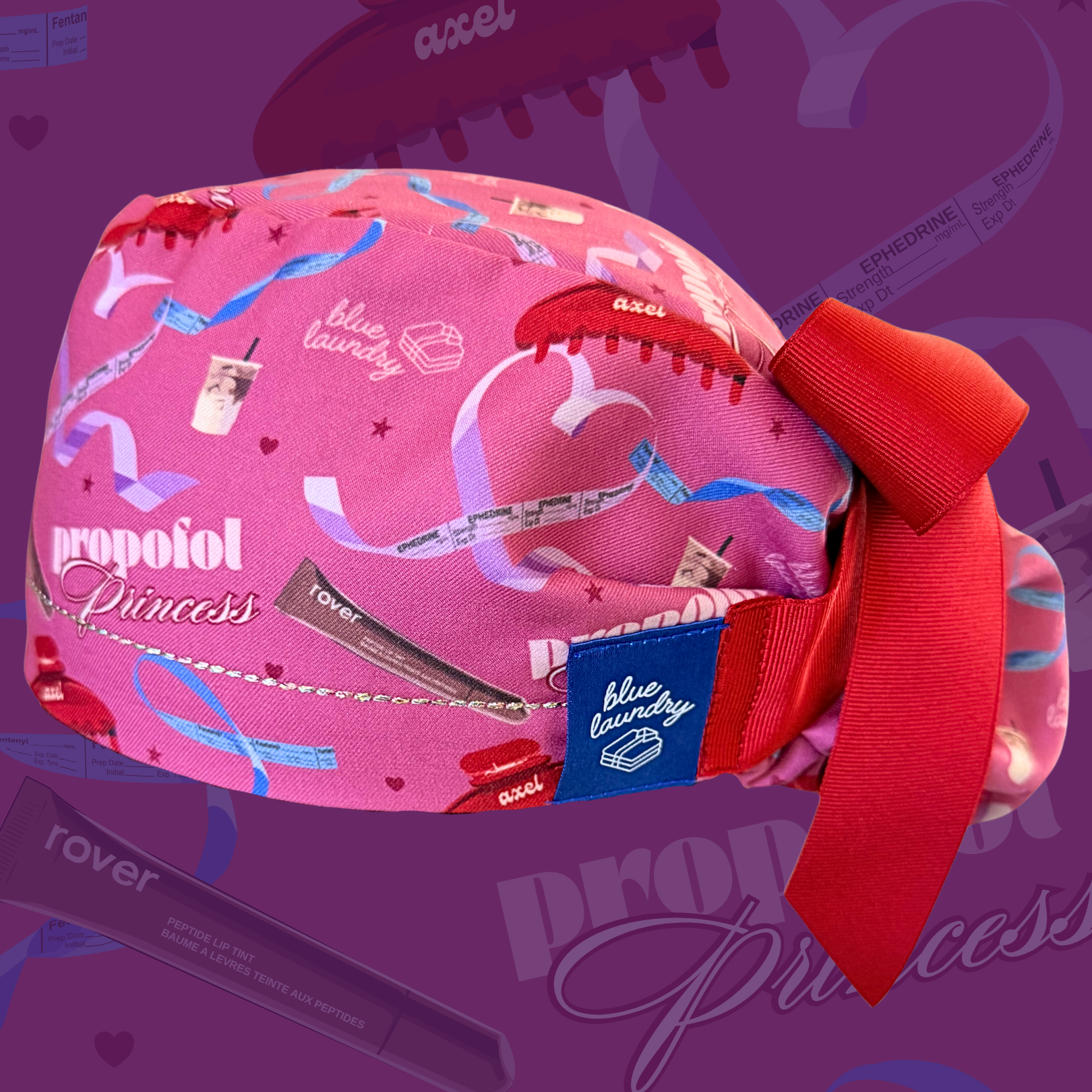 Propofol Princess - Satin Lined Hat for Anesthesiologists, CRNAs