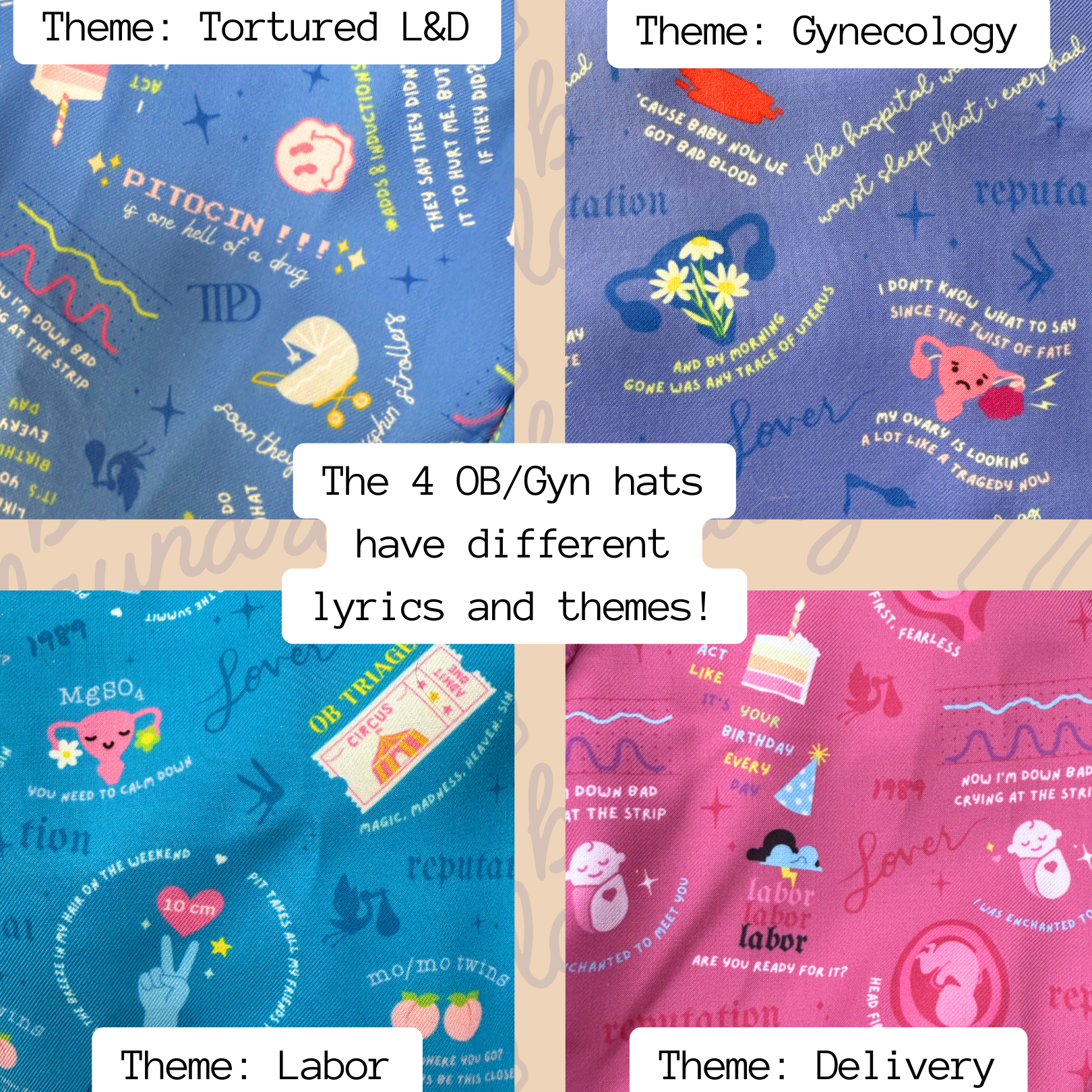 Tortured L&D 👶🏻 - OB Gynecology, Midwife, Labor & Delivery Nurse Scrub Hat