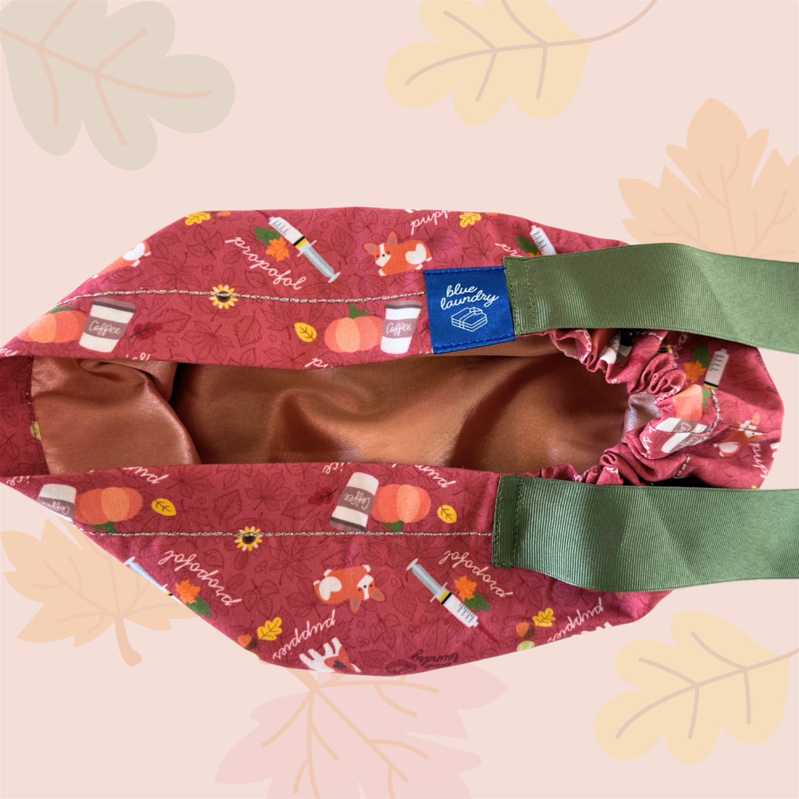 Pumpkin Spice, Puppies, and Propofol 🐶 - Satin Lined Hat for Anesthesiologists, CRNAs