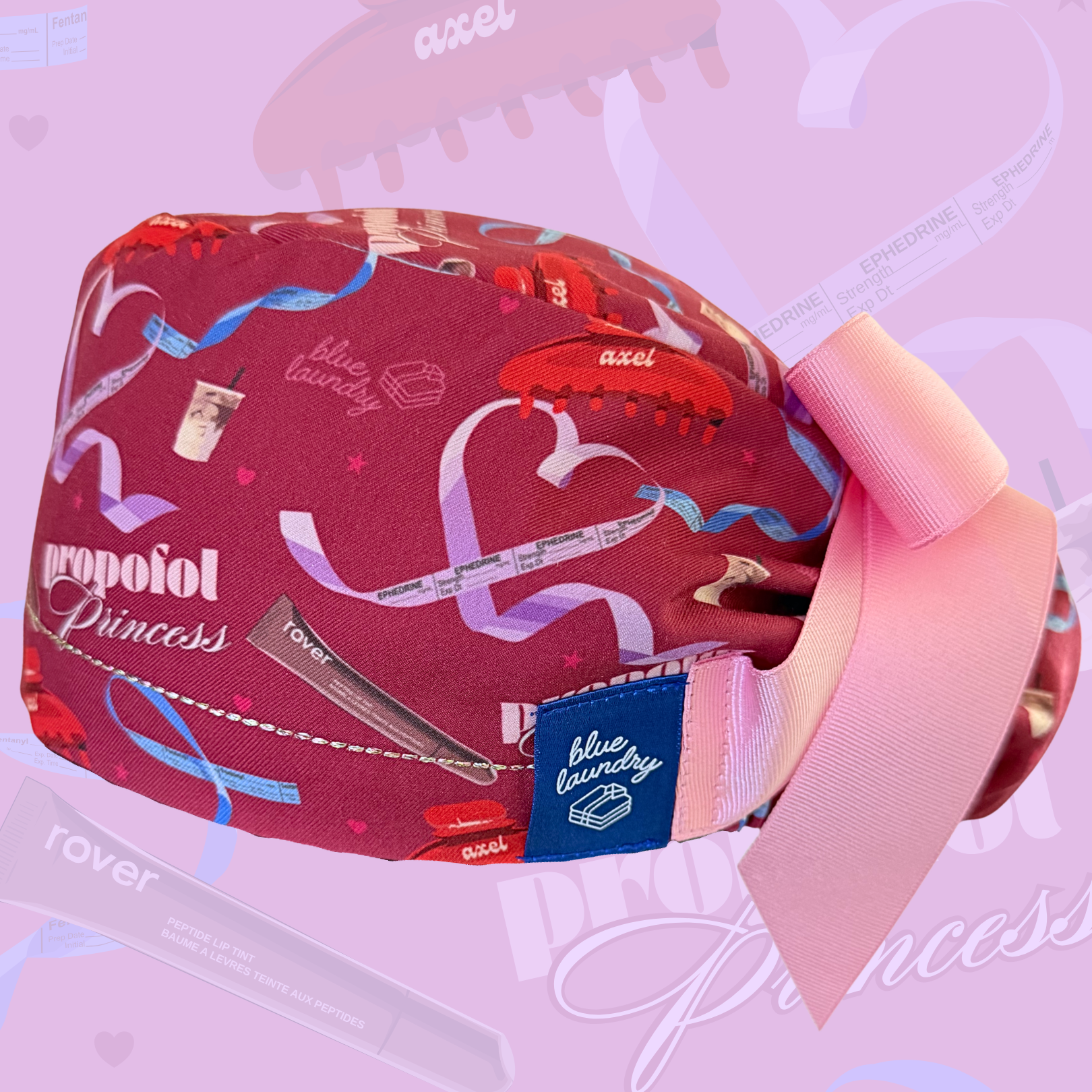 Propofol Princess - Satin Lined Hat for Anesthesiologists, CRNAs