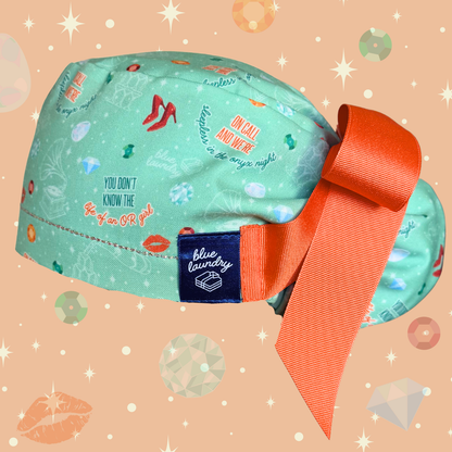 Life of an OR Girl 🧡 - Swiftie Showgirl Scrub Hat with Satin Lining